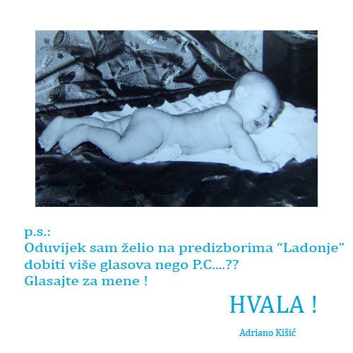 Predizbori letak kandidata Adriana Kiršića.