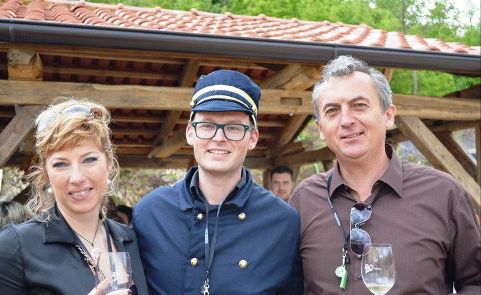 Dragica Čubelić, turistički vodić i Dorijano Kocijančić