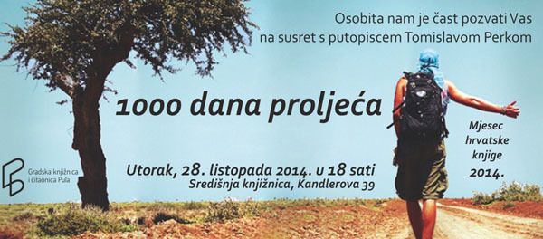 Putopisac Tomislav Perkov u pulskoj Gradskoj knjižnici predstavit će svoju knjigu 