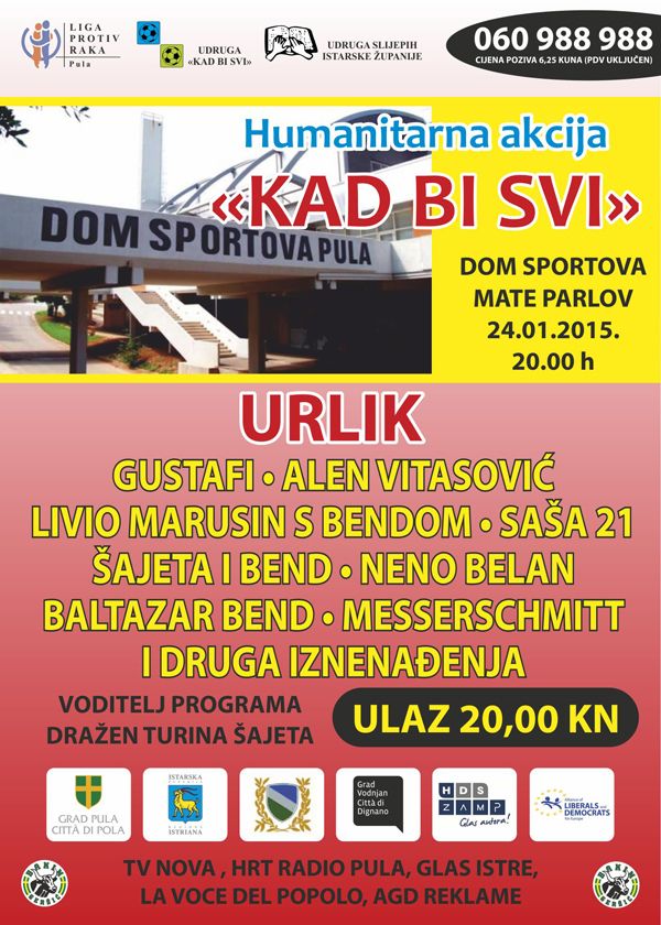 Plakat humanitarnog koncerta Urlik