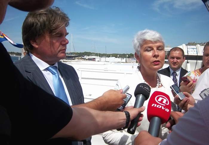 Župan Ivan Jakovčić i premijerka Jadranka Kosor.