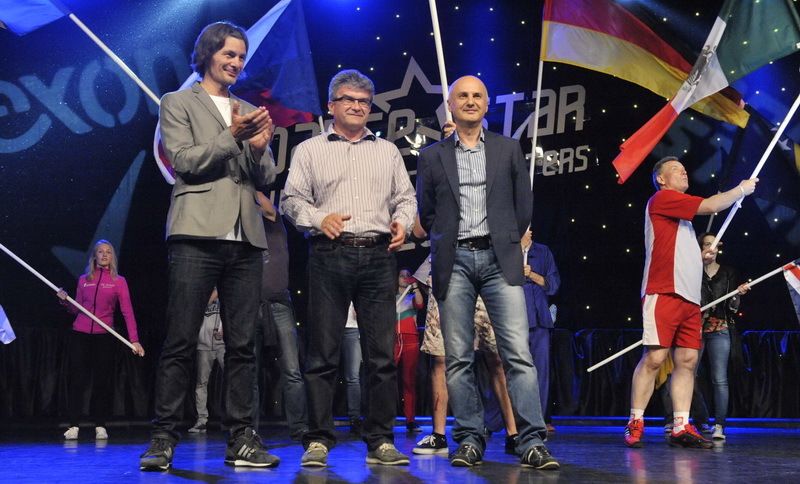 Organizator Alen Petelinc, gradonačelnik Poreča Edi Štifanić i direktor TZ Poreč Nenad Velenik