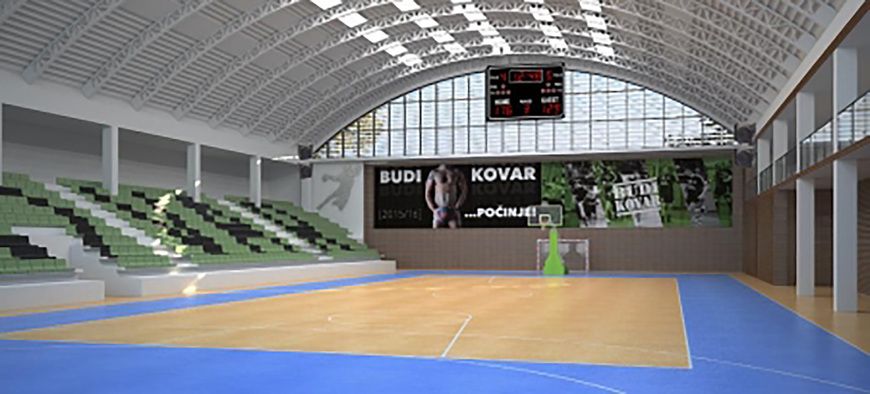 Unutrašnjost rekonstruirane sportske dvorane