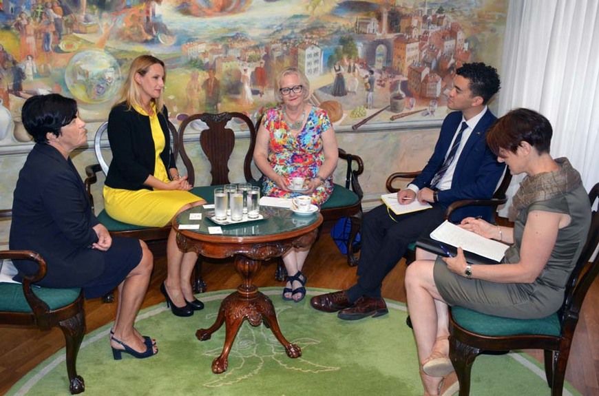 Susan Cox na prijemu u Gradu Puli